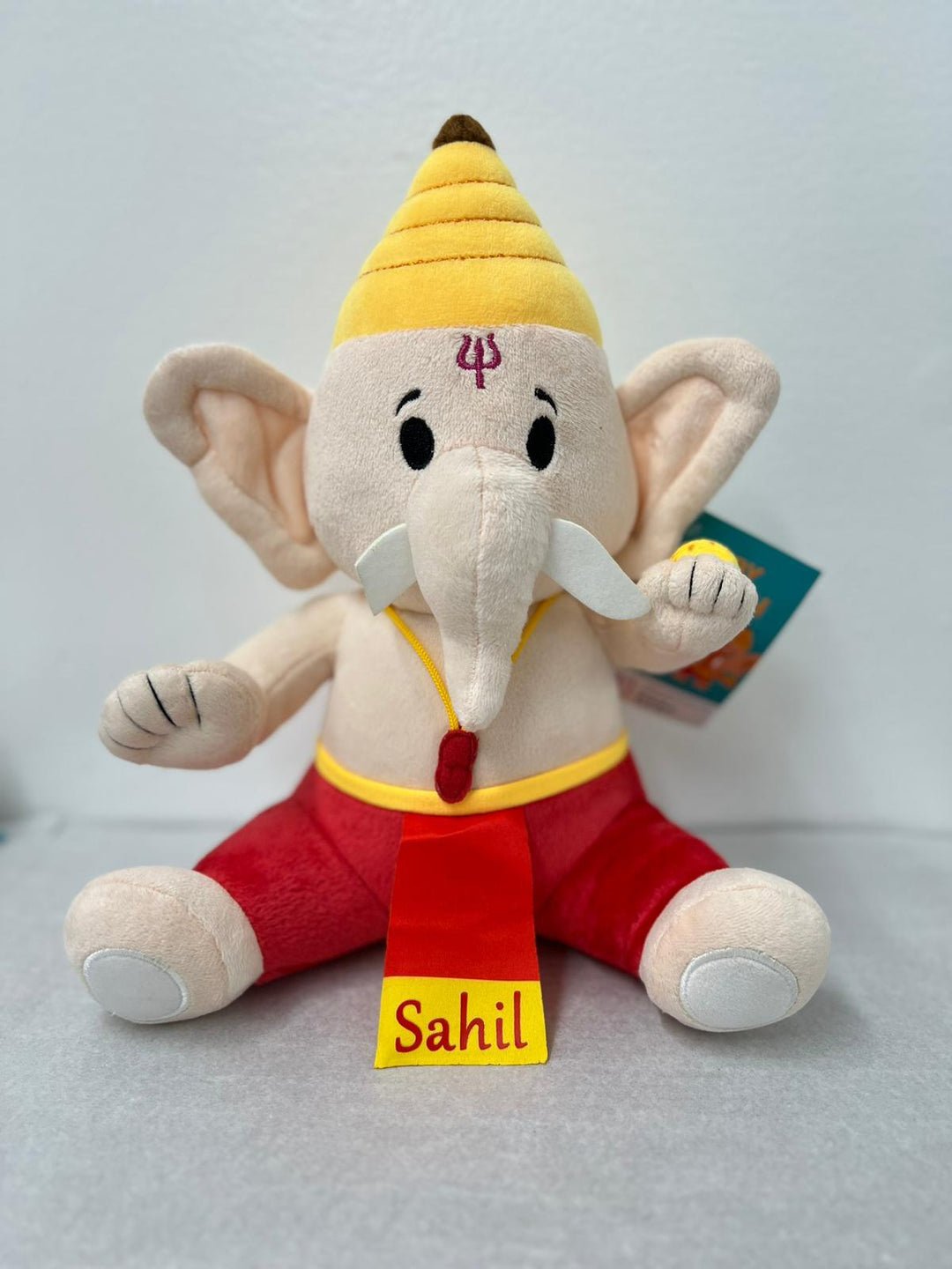 Baby Ganesh Medium 11" Mantra Singing Plush Toy - Image 2
